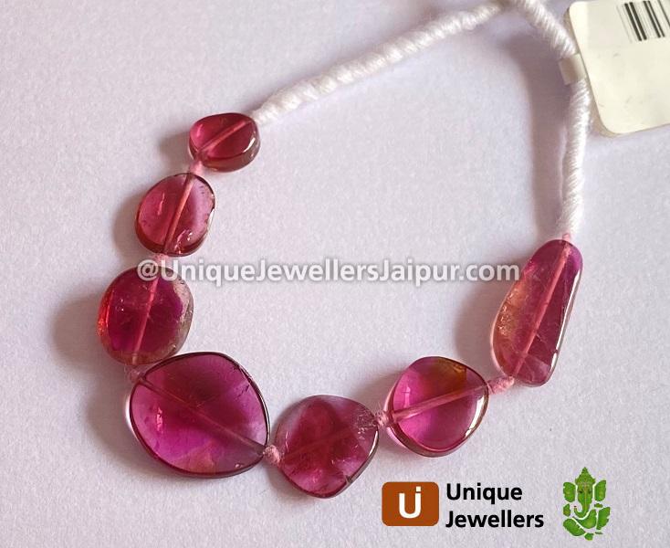 Watermelon Tourmaline Smooth Slices Beads